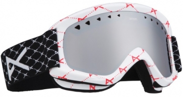 ANON Goggle HELIX red logo net  silver + amber lens
