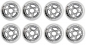 Preview: POWERSLIDE Inline Skate Rolle INFINITY 100mm 85a milky-black silver 8er Set