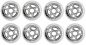 Preview: POWERSLIDE Inline Skate Rolle INFINITY 100mm 85a milky-black silver 8er Set