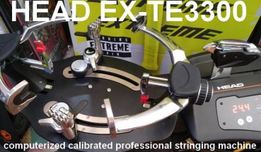 Preview: Besaitung mit HEAD Lynx 1.25mm anthrazit (Arbeitslohn + 12m Saite)