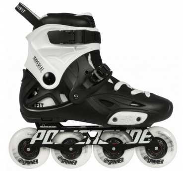 POWERSLIDE Inline Skates FSK IMPERIAL ONE 80  black white fat boy liner