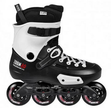 POWERSLIDE Inline Skates FSK ZOOM 4x80 Trinity black white