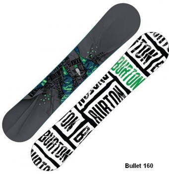 BURTON Men Snowboard BULLET anthrazit 3d  V-rocker