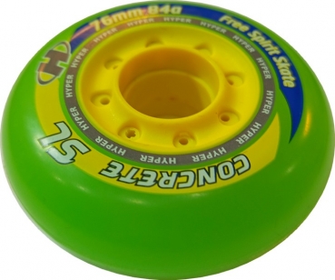 HYPER Inline Skate Rolle CONCRETE SL green yellow  76mm 84a 4er Set