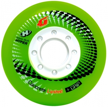 HYPER Inline Skate Rolle CONCRETE +G  green white  76mm 84a 4er Set