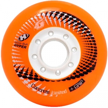 HYPER Inline Skate Rolle CONCRETE +G  orange white  76mm 84a 4er Set