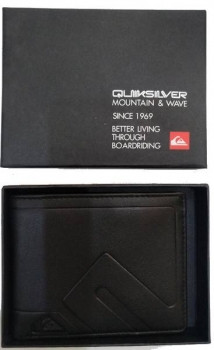 QUIKSILVER Wallet Mountain & Wave X3 leather