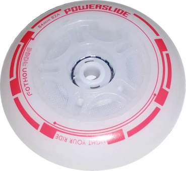 POWERSLIDE Inline Skate Rolle FOTHON 84mm 82a milky white (red LED)
