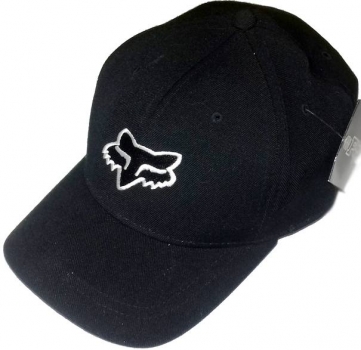 FOX Cap black  white logo stick