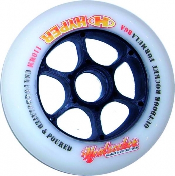 HYPER Inline Skate Rolle HEAT SEEKER 110 86a  white black