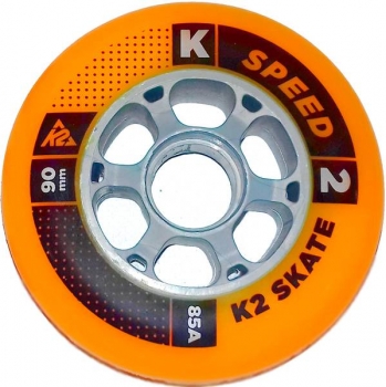 K2 Inline Skate Rolle SPEED 2  90mm 85a orange  einzeln