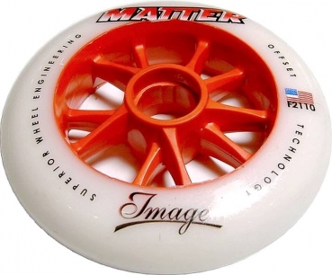 MATTER Inline Skate Rolle F2 84a 110mm Image white red  8er Set