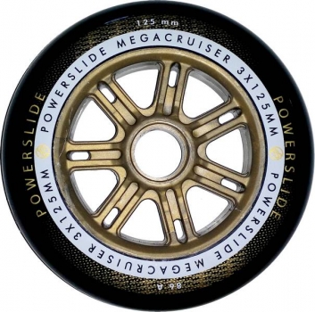 POWERSLIDE Inline Skate Rolle MEGACRUISER 125mm 86a black gold