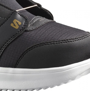 SALOMON women Boot PEARL BOA black white gold