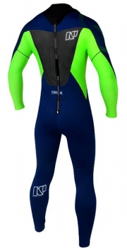 Preview: NP Surf Steamer RISE 5/4/3 GB back zip  blue green  LS men