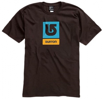 BURTON T-Shirt 1/2 Logo Vertical Farbe: choco