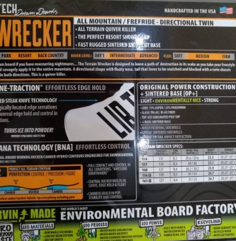 LIB TECH Snowboard TERRAIN WRECKER wide