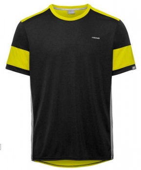 HEAD men T-Shirt VOLLEY  black yellow