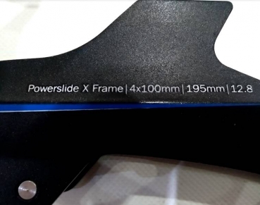 POWERSLIDE Schiene X-Frame  4x100mm  195mm black blue