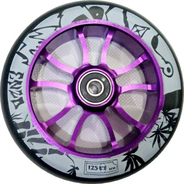 AO Stunt Scooter ENZO 125mm  88a  purple inkl. Abec 9 Lager (2er Set)