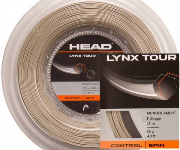 Besaitung mit HEAD Lynx Tour 1.25mm champagne (Arbeitslohn + Saite)
