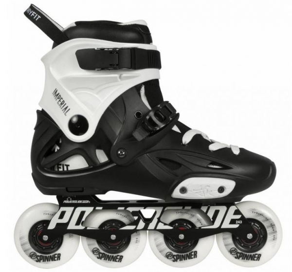 POWERSLIDE Inline Skates FSK IMPERIAL ONE 80  black white fat boy liner
