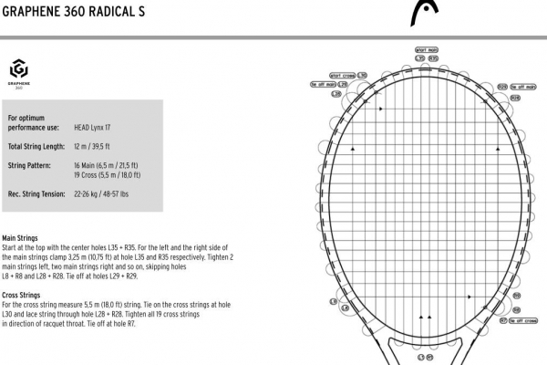 HEAD RADICAL S Graphene S  280g Turnierschläger