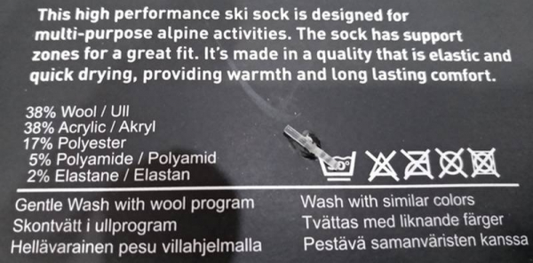 NORTH BEND ExoWool Ski Socks  black