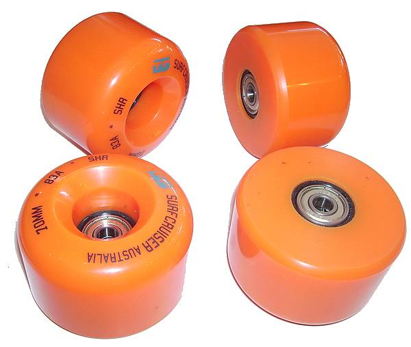 SURFCRUISER Australia Wheel 70mm 83a orange 4er Set inklusive Kugellager