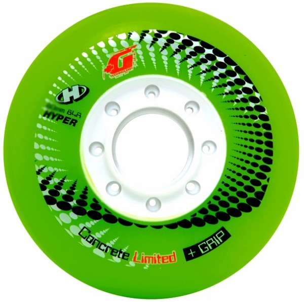HYPER Inline Skate Rolle CONCRETE +G  green white  76mm 84a 4er Set