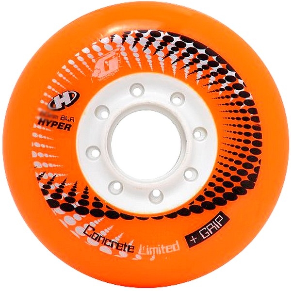 HYPER Inline Skate Rolle CONCRETE +G  orange white  76mm 84a 4er Set