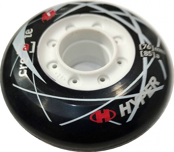 HYPER Inline Skate Rolle CREATE + G black white  76mm 85a 4er Set