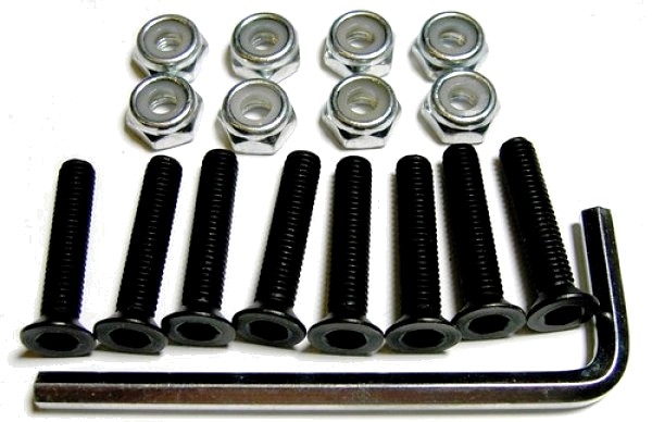 CYRES Skateboard Achsmontage Schrauben Set 25mm