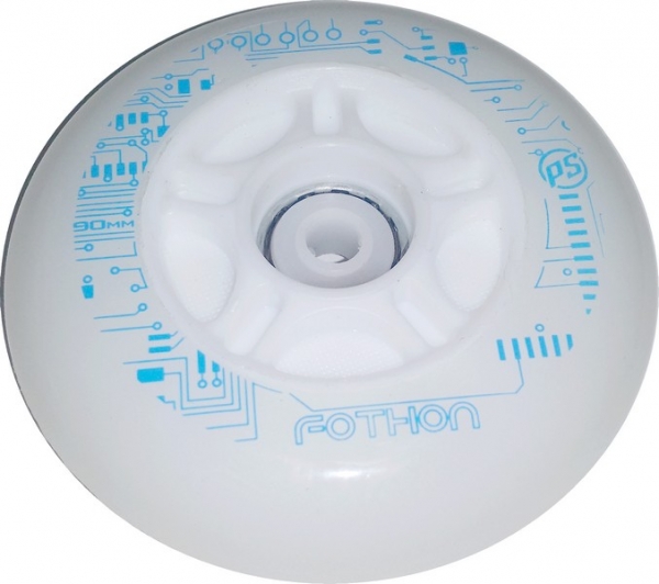 POWERSLIDE Inline Skate Rolle FOTHON 84mm 82a milky white (white LED)