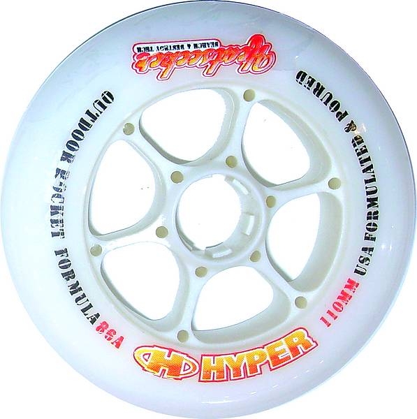 HYPER Inline Skate Rolle HEAT SEEKER 110 86a  white natural