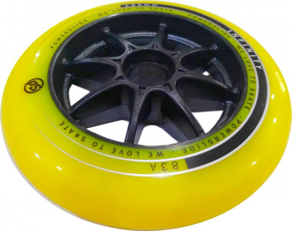 POWERSLIDE Inline Skate Rolle INFINITY 125mm 83a yellow black (6)