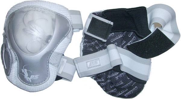 POWERSLIDE women KNEE Pad  FITNESS PRO Pure  white silver