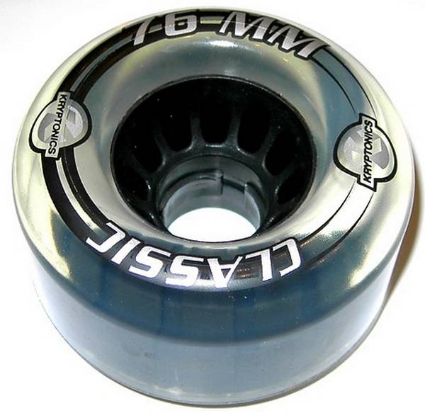 KRYPTONICS Skateboard Rolle CLASSIC 76mm 82a clear 4er Set