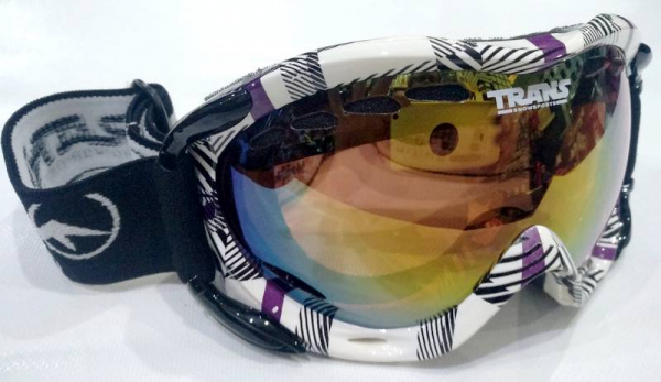 TRANS Goggle MASTER white  gold mirror 25