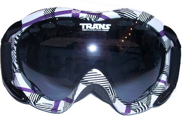 TRANS Goggle MASTER white  black mirror 25