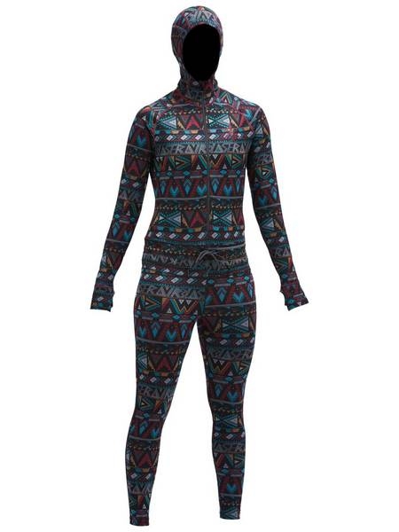 AIRBLASTER women NINJA SUIT hooded wild tribe burgundy