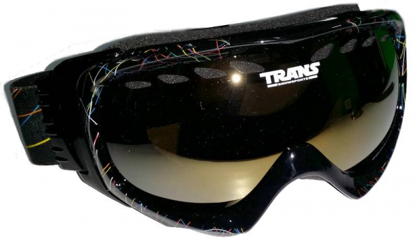 TRANS Goggle PARK black  gold mirror 25