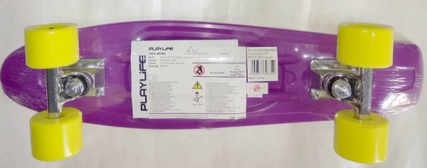 PLAYLIFE  Skateboard  VINYL 22.5 x 6 inch  57cm x 15cm PURPLE