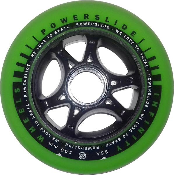 POWERSLIDE Inline Skate Rolle INFINITY 100mm 85a green black