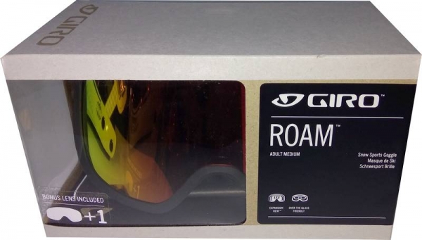 GIRO Goggle ROAM black core  amber scarlet 40 + yellow 84 lens