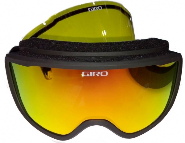 GIRO Goggle ROAM black core  amber scarlet 40 + yellow 84 lens
