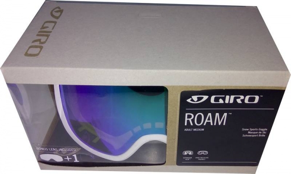 GIRO Goggle ROAM white core  loden green 26 + yellow 84 lens