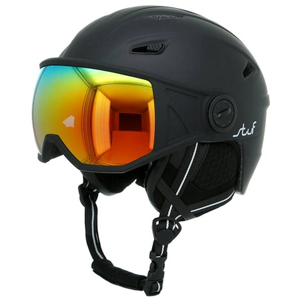 STUF Helm VISOR  Farbe: black red