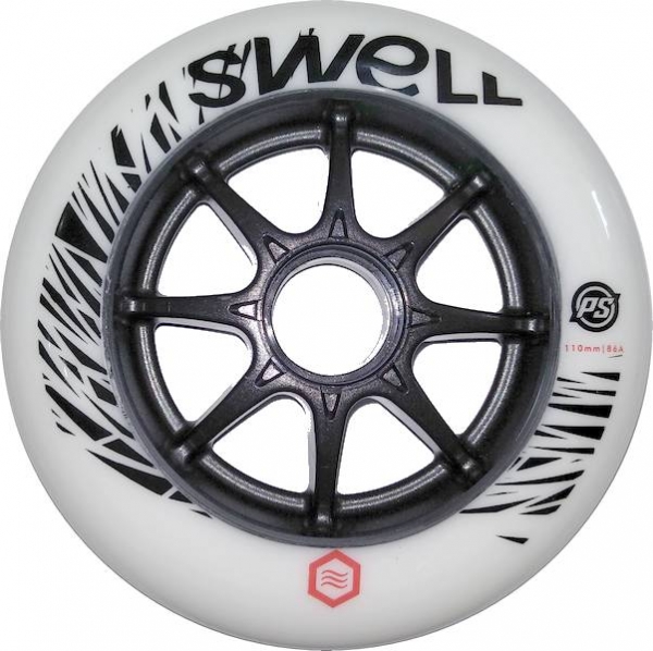 POWERSLIDE Inline Skate Rolle SWELL 110mm 86a black white black