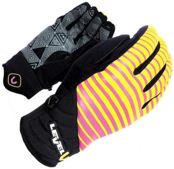 LEVEL Gloves TSUNAMI yellow pink